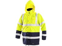 PÁNSKA REFLEXNÁ BUNDA OXFORD, ŽLTO-MODRÁ