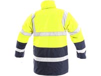 PÁNSKA REFLEXNÁ BUNDA OXFORD, ŽLTO-MODRÁ